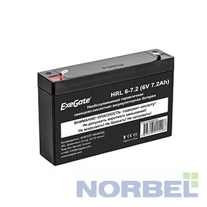 EXEGATE батареи EX282951RUS Аккумуляторная батарея DTM 607 6V 7Ah, клеммы F1
