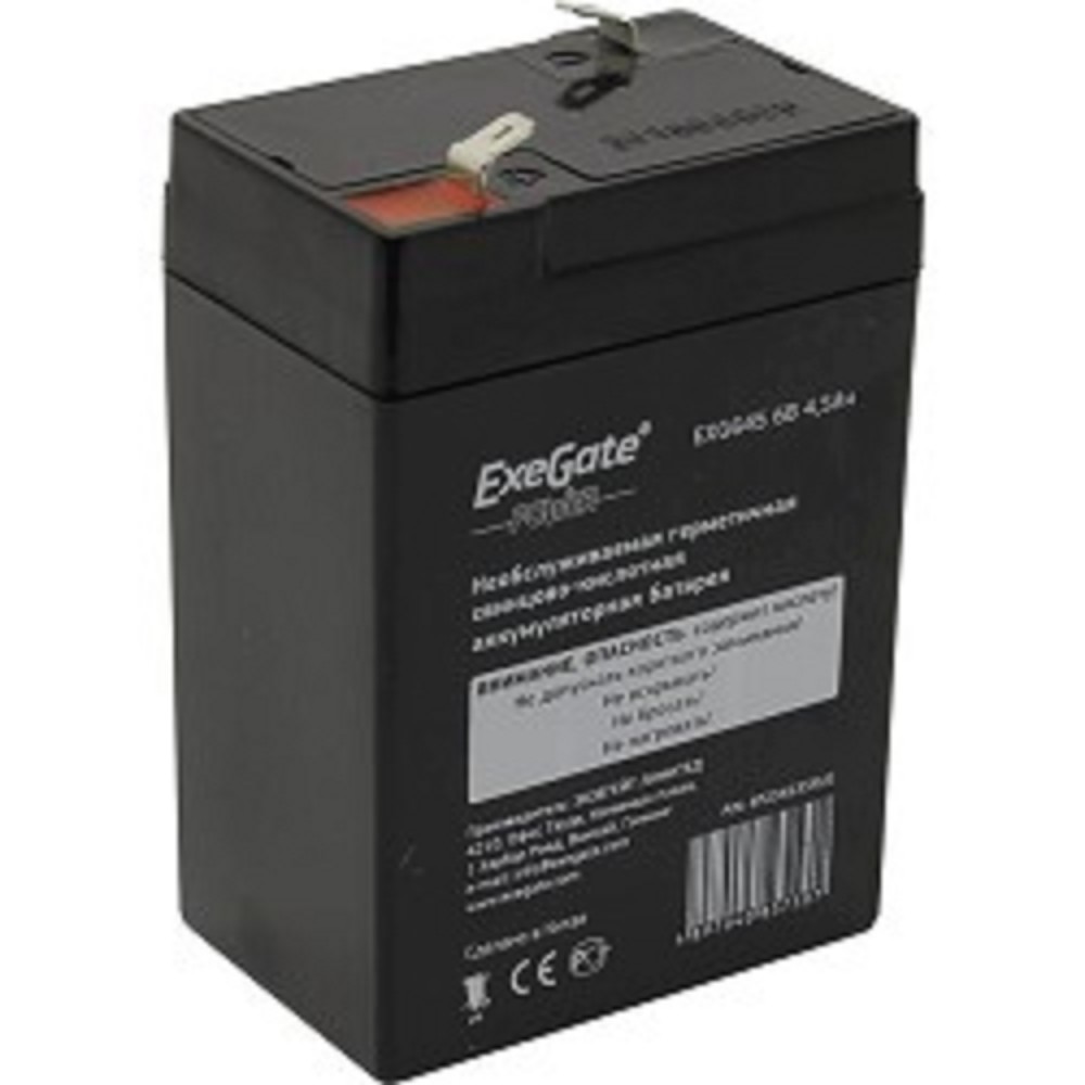 EXEGATE батареи EP234535RUS Аккумуляторная батарея DT 6045 6V 4.5Ah, клеммы F1