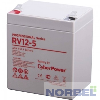 CyberPower батареи комплектующие к ИБП Аккумуляторная батарея RV 12-5 12V 5,7Ah
