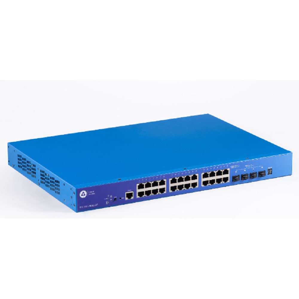 Т-КОМ ТГК-151-24 4д-2П Настраиваемый L2+ стекируемый коммутатор с 24 портами 10 100 1000Base-T и 4 портами 10GBase-X SFP+ 24 порта PoE 802.3af at, PoE-бюджет 370 Вт , тип – «POE-2»