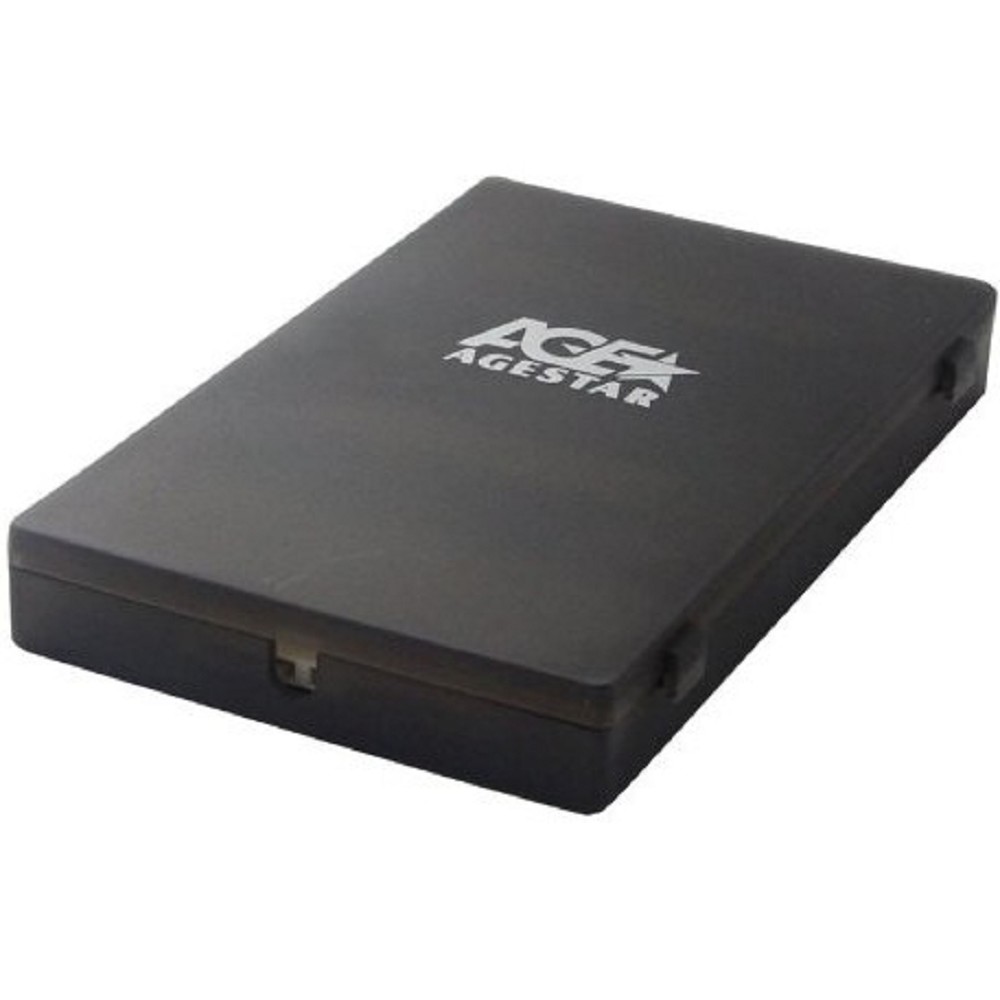 AgeStar Контейнер для HDD SUBCP1 BLACK Корпус Black Пластик USB 2.0 SATA Внешний бокс HDD SSD 2.5