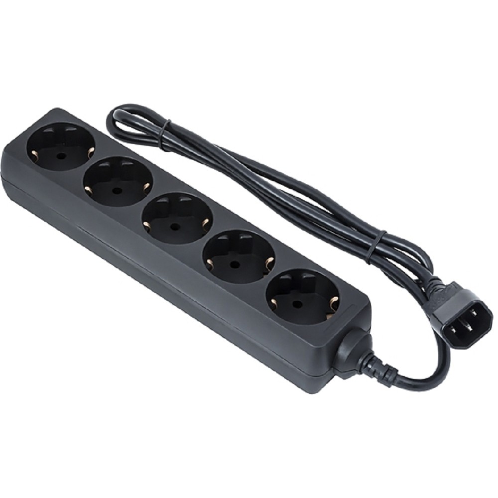 EXEGATE Сетевой фильтр EX221200RUS Сетевой фильтр SPU-5-0.5B 5 розеток, 0.5м, UPS вилка, черный