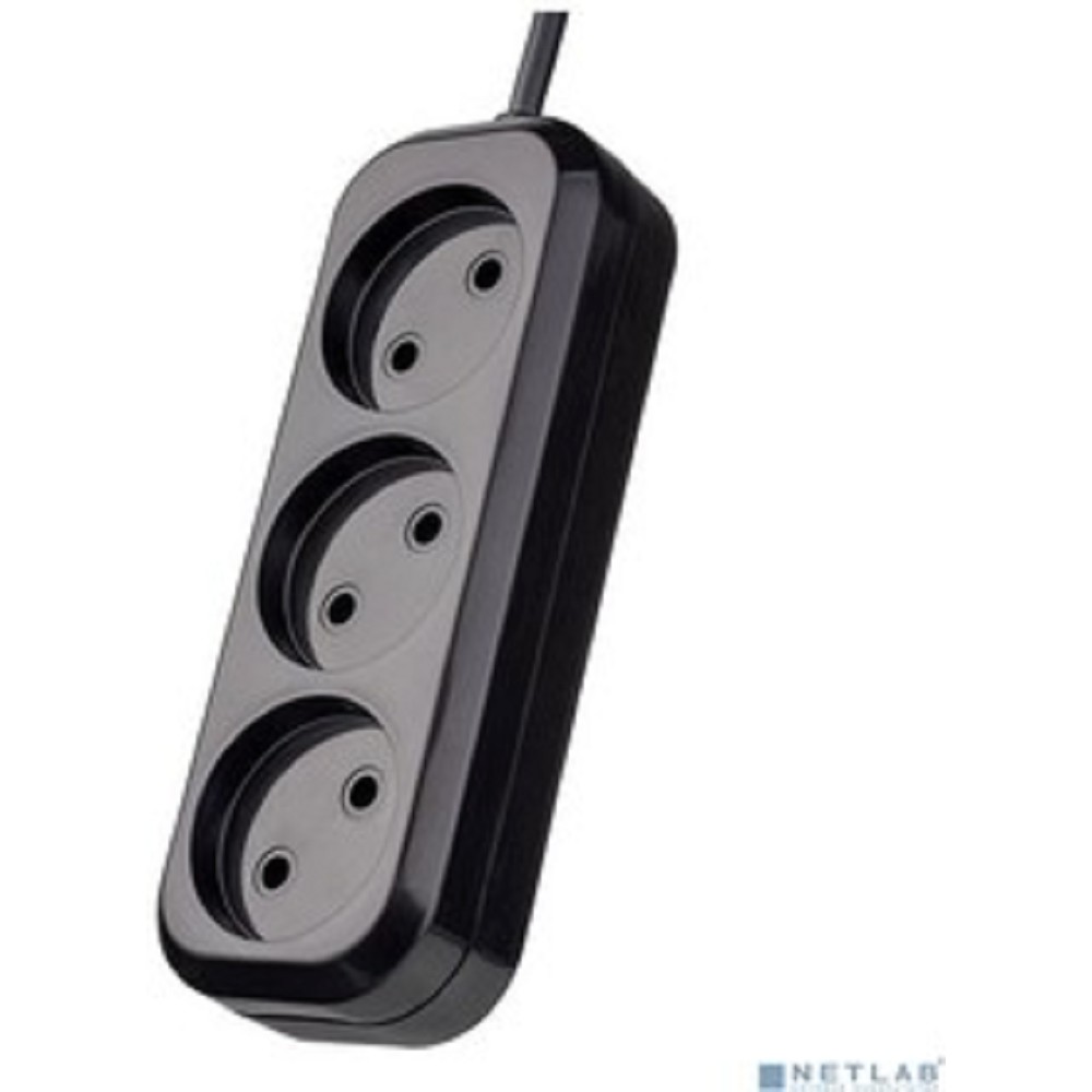 Perfeo Сетевые фильтры Сетевой удлинитель без заземления "RU POWER", PF B4067 5,0м, 3 розетки, чёрный Р16-012