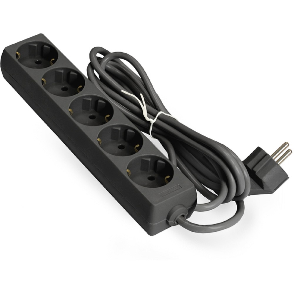 EXEGATE Сетевой фильтр EX285819RUS Удлинитель ECE-5-1.8B 5 евророзетки с заземлением, 1.8м, черный