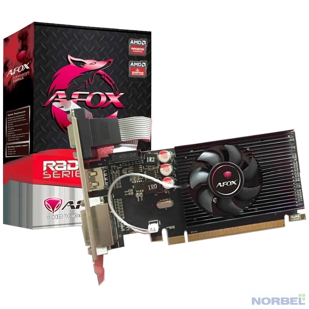Видеокарта Afox R5 230 2GB DDR3 64Bit, LP Single Fan AFR5230-2048D3L5