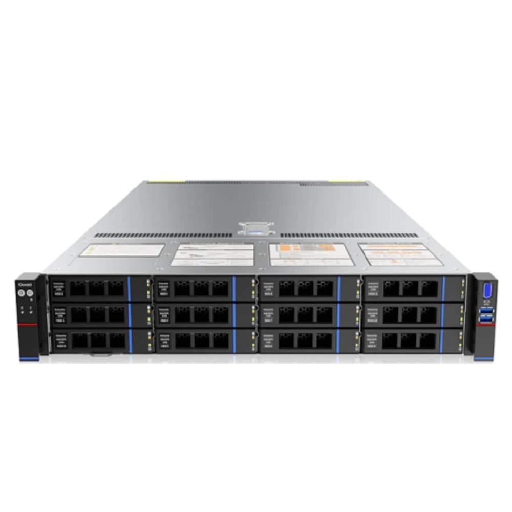 Gooxi Сервер SL201-D12R-NV-G4 2U, 2xLGA4677 ; 32x DDR5; 12x 3.5 2.5" SATA SAS NVMe ; 2x 2.5" rear SAS SATA; 2x 2.5" rear NVMe ; 2х M.2 NVMe 2280 ; 2xPCIe 5.0x16; 4xPCIe 5.0x8 ; 2x OCP3.0 ; no LAN; IPMI