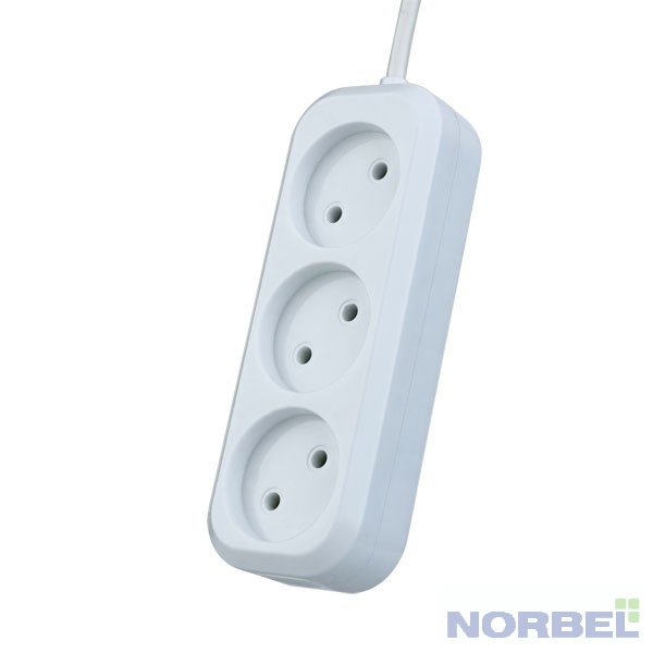 Perfeo Сетевые фильтры Сетевой удлинитель без заземления "RU POWER", PF B4062 3,0м, 3 розетки, белый Р16-012