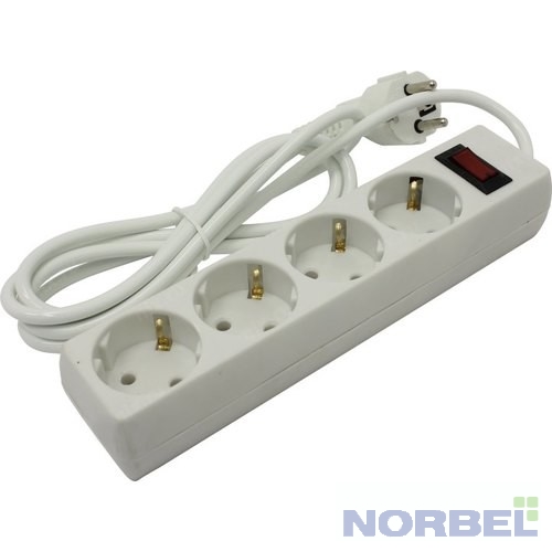 EXEGATE Сетевой фильтр EX279399RUS Удлинитель EC-4-1.8W 4 розетки, 1.8м, евровилка, белый