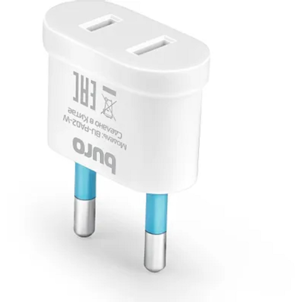 Buro Адаптер-переходник BU-PA02-W 1 розетка белый пакет ПЭ