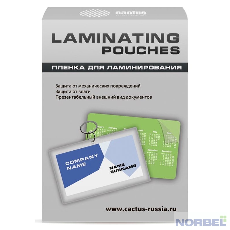 Cactus плёнка для ламинирования Пленка для ламинирования 125мкм 100шт глянцевая 80 x 111мм CS-LPG80111125