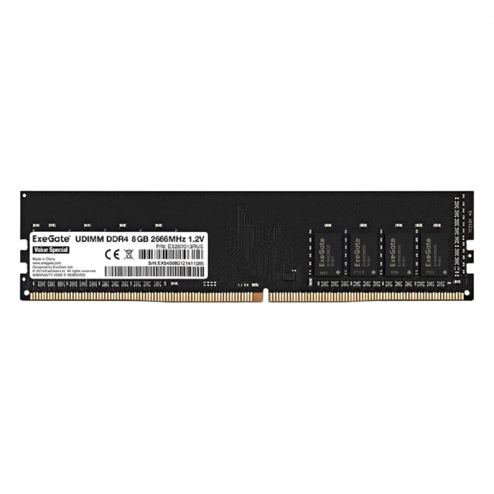 EXEGATE Модуль памяти EX287013RUS Модуль памяти Value Special DIMM DDR4 8GB <PC4-21300> 2666MHz