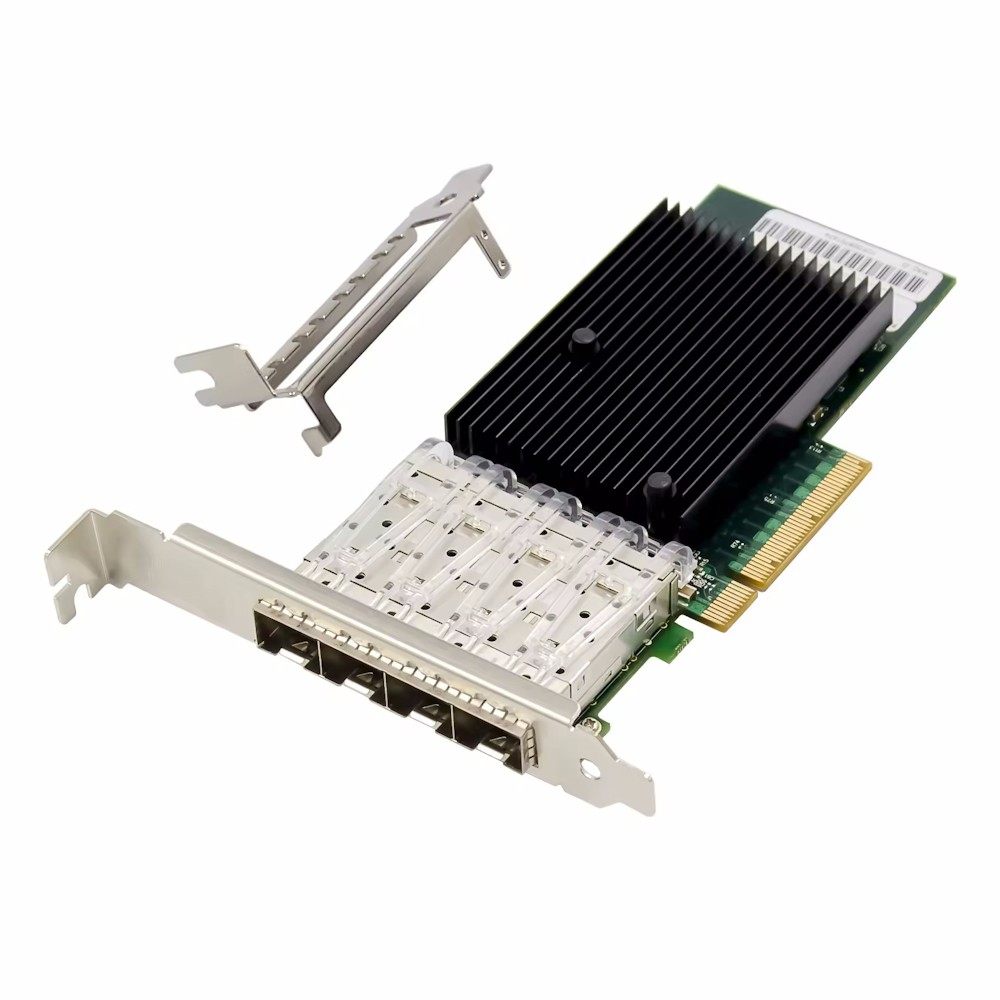 Orient - Сетевые карты XWT-INT710PE8 4SFP+, Сетевая карта PCI-Ex8 v3.0 4xSFP+ 10Gbps Converged Server NIC, Intel X710 chipset, 10 1 Гбит с, 2 планки крепления в комплекте 33289