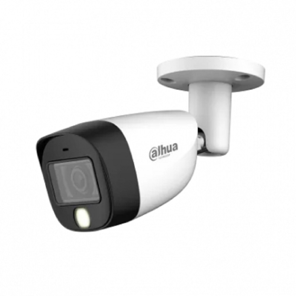DAHUA Видеонаблюдение DH-HAC-HFW1200CMP-IL-A-0280B-S6 Уличная цилиндрическая HDCVI-видеокамера с интеллектуальной двойной подсветкой 2Мп, объектив 2.8мм, ИК 20м, LED 20м, IP67, корпус: металл