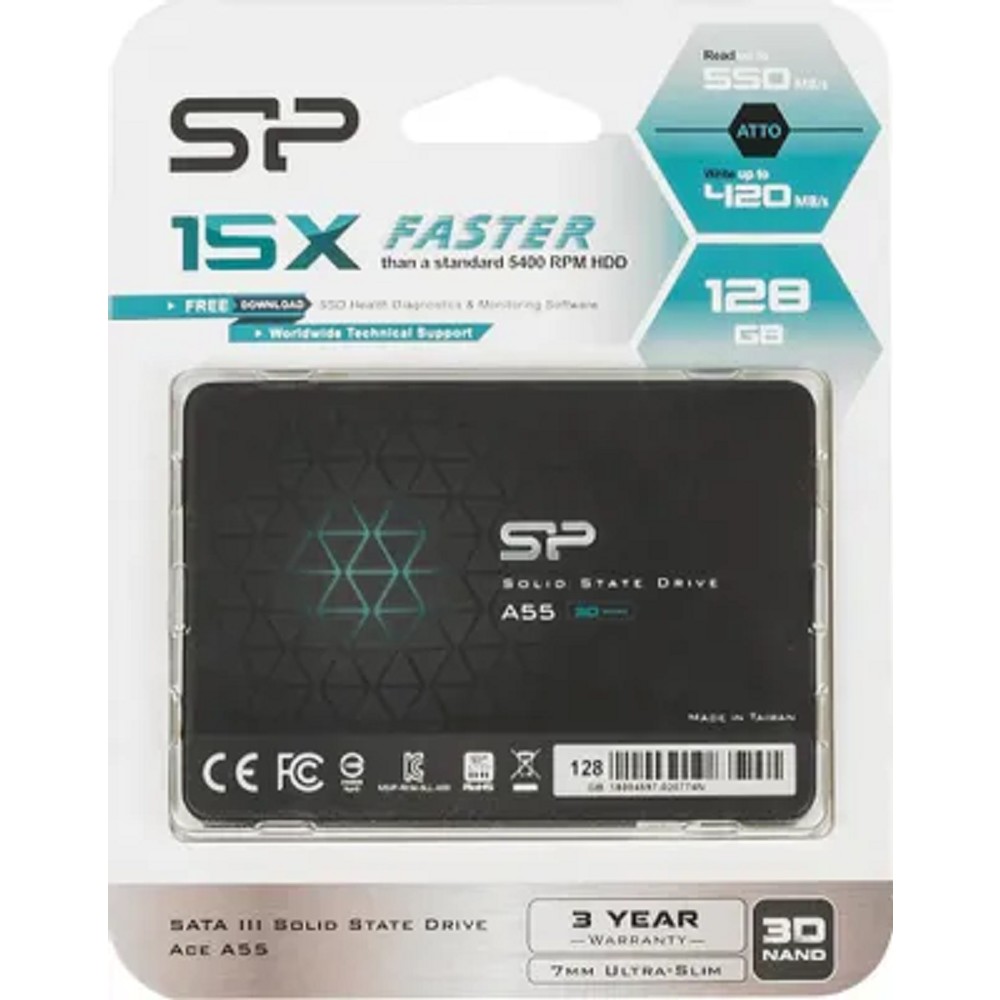 Silicon Power накопитель SSD 128Gb A55 SP128GBSS3A55S25