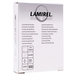 Fellowes Пленка Lamirel Пленки для ламинирования LA-78663 75х105 мм, 125 мкм, 100 шт.