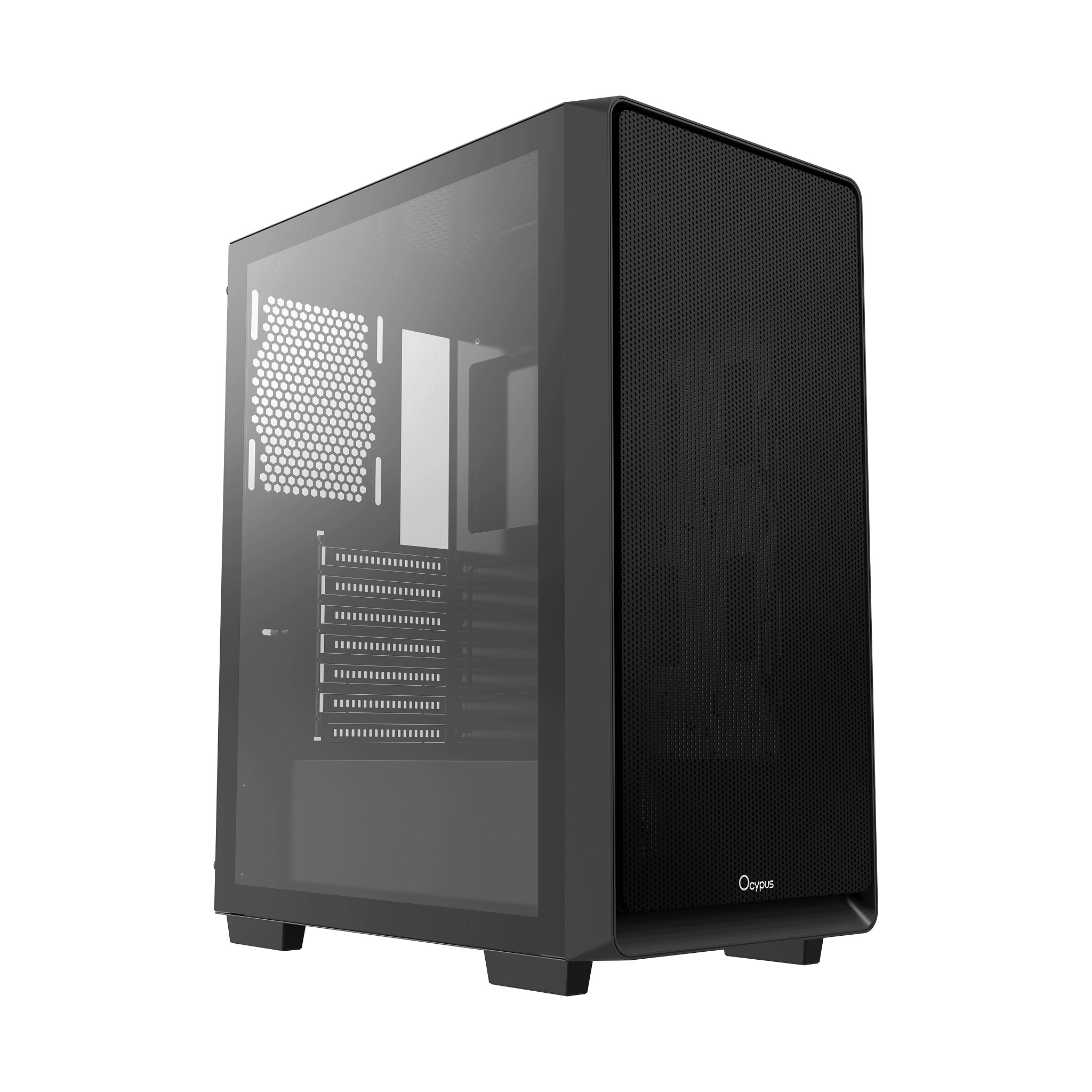 Ocypus Корпуса Case Gamma C60 BK ATX win black no PSU Tempered Glass