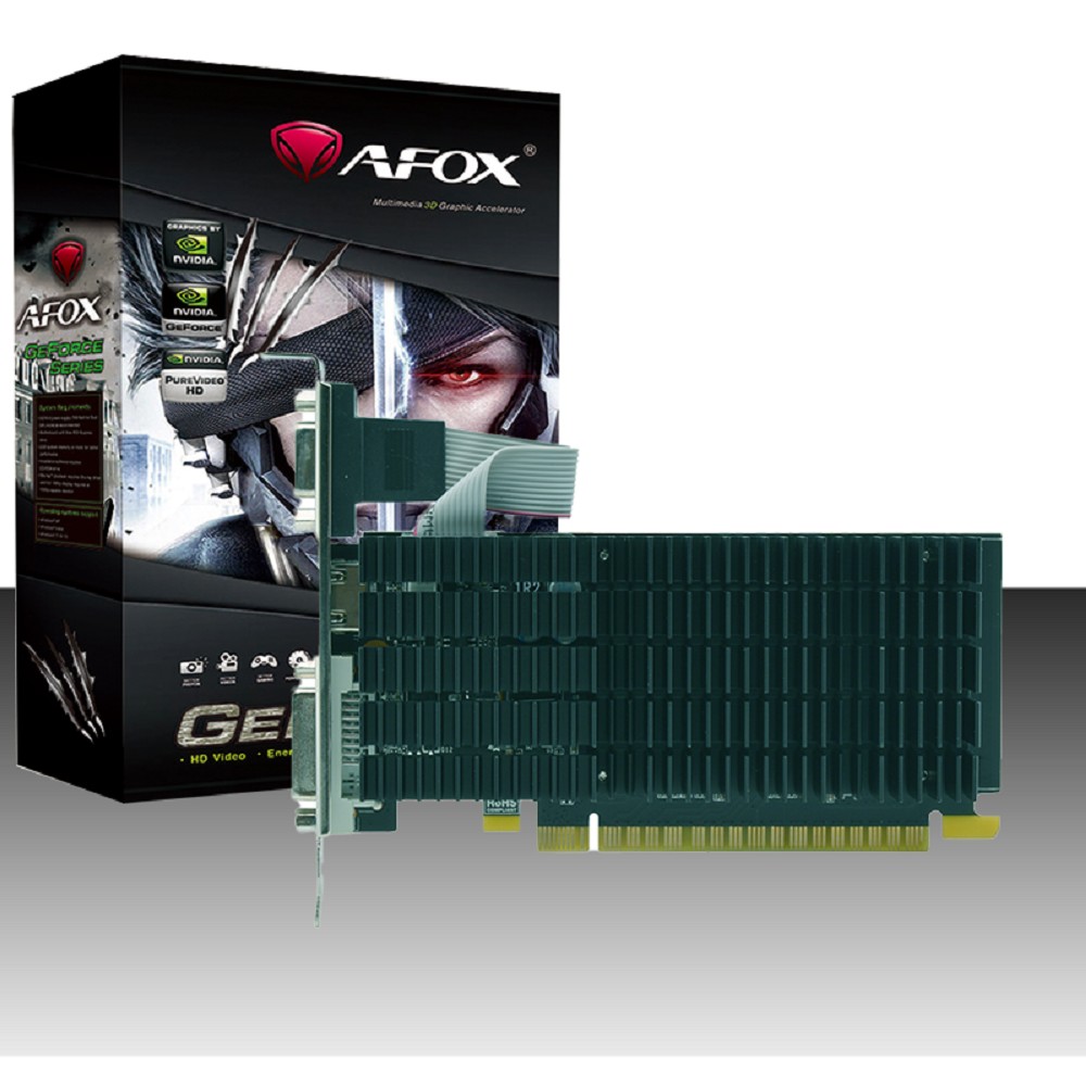 AFOX Видеокарта GT710 2GB DDR3 64bit VGA DVI HDMI Passive AF710-2048D3L5 RTL