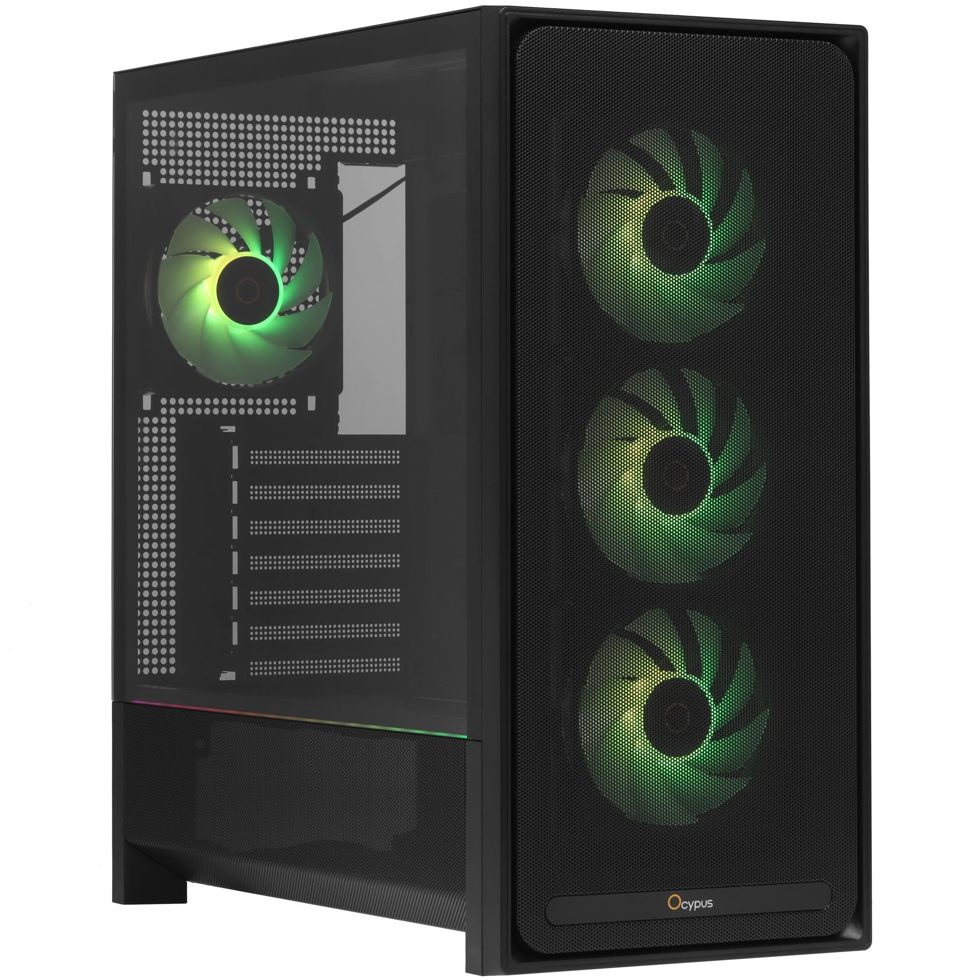 Ocypus Корпуса Case Delta C70 BK ARGB EATX win black 4 ARGB fans no PSU Tempered Glass