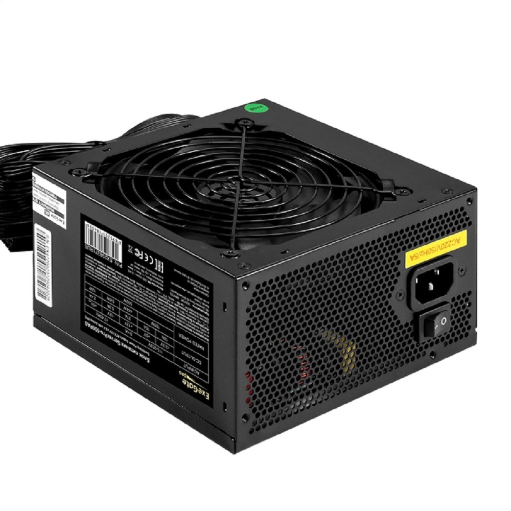 EXEGATE Блок питания EX298371RUS Серверный БП 500W ServerPRO-500PAS ATX, APFC, КПД 80% 80 PLUS , 12cm fan, 24pin, 2x 4+4 pin, 4xPCI-E, 6xSATA, 4xIDE, Cable Management, black