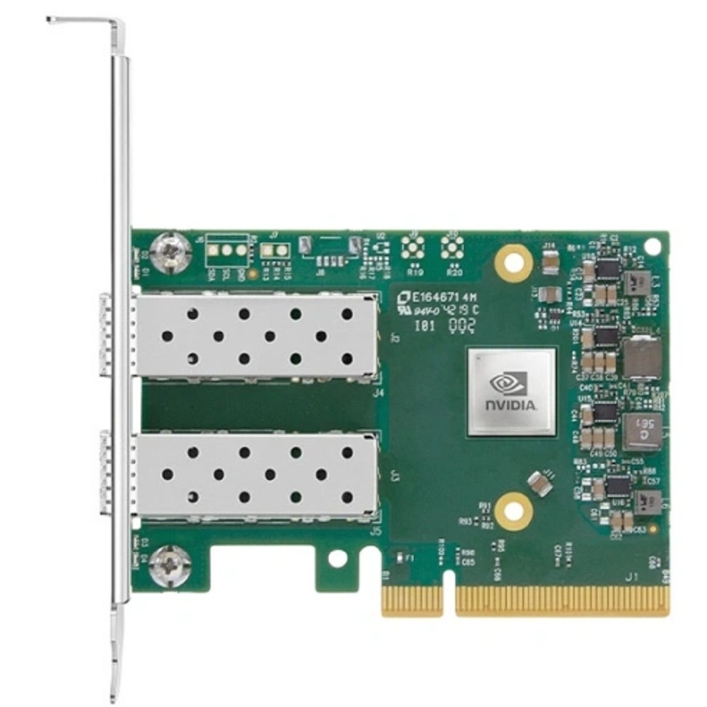 Mellanox Сетевое оборудование MCX631102AN-ADAT ConnectX-6 Lx EN adapter card, 25GbE, Dual-port SFP28, PCIe 4.0 x8, No Crypto, Tall Bracket