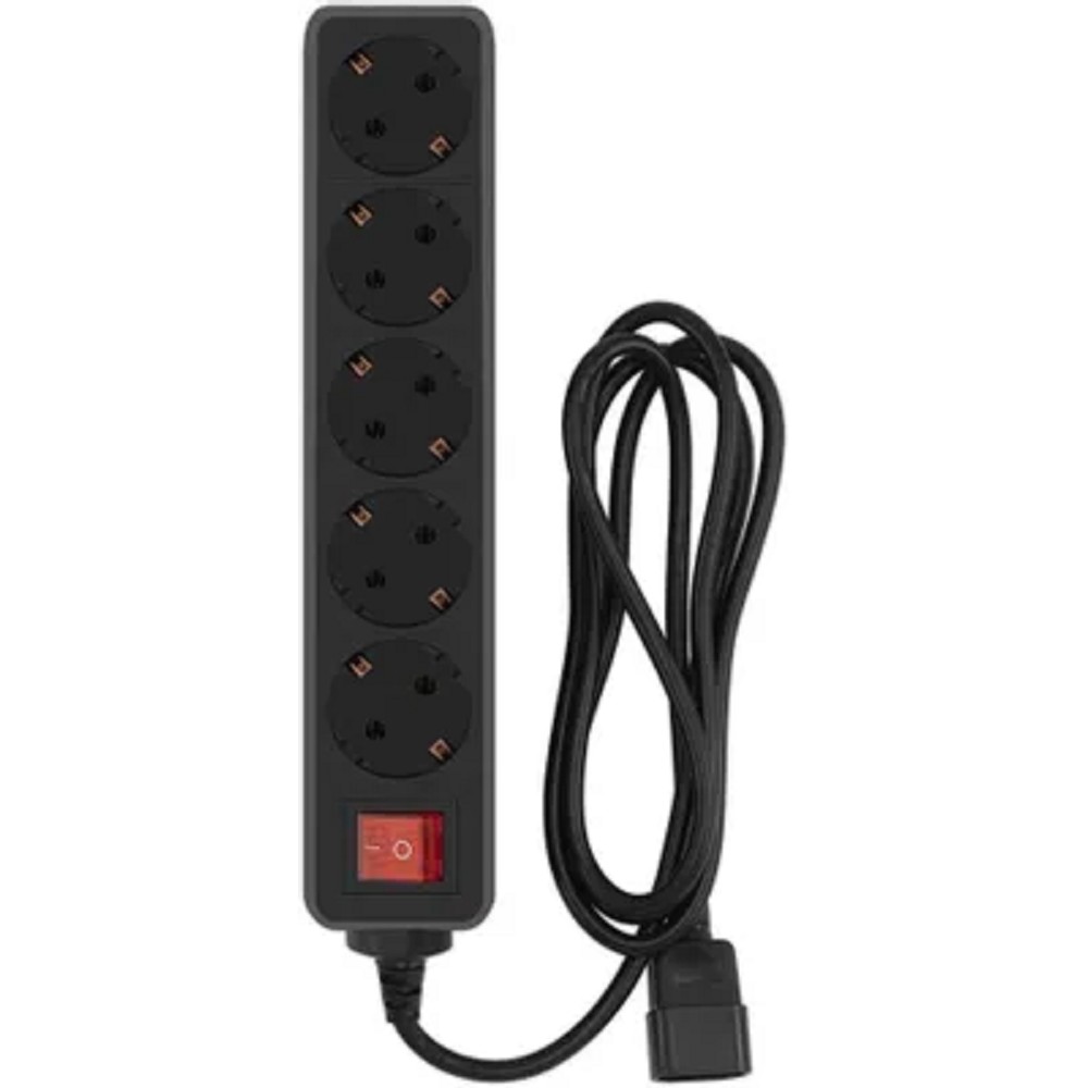 PC PET Сетевые фильтры Сетевой фильтр AP01006-E-B 1.8м 5 розеток, входн.вилка IEC 320,выход.роз.EURO RUS , черный