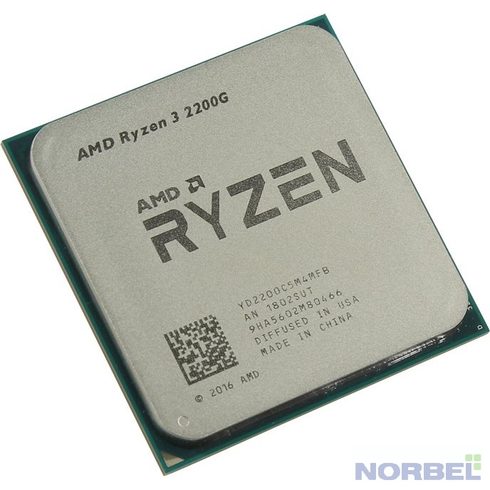 Amd Процессор CPU Ryzen 3 2200G OEM YD2200C5M4MFB 3.5-3.7GHz, 4MB, 65W, AM4, RX Vega Graphics