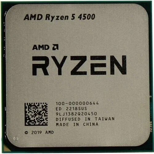 Amd Процессор CPU Ryzen 5 4500 OEM 100-000000644 3,60GHz, Turbo 4,10GHz, Without Graphics, L3 8Mb, TDP 65W, AM4