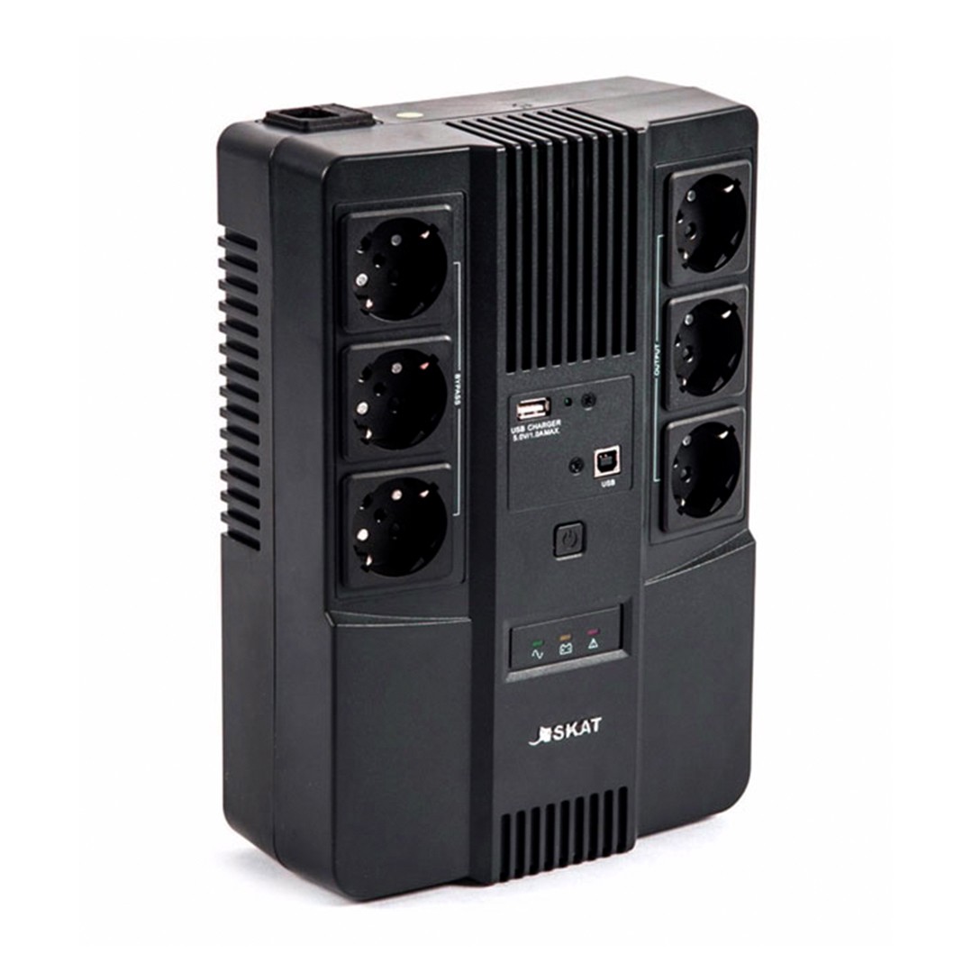 БАСТИОН Источник бесперебойного питания SKAT-UPS 600 AI 600ВА 350Вт Line-Interactive АКБ 7Ачх1 220В 6xSchuko 3 л.г