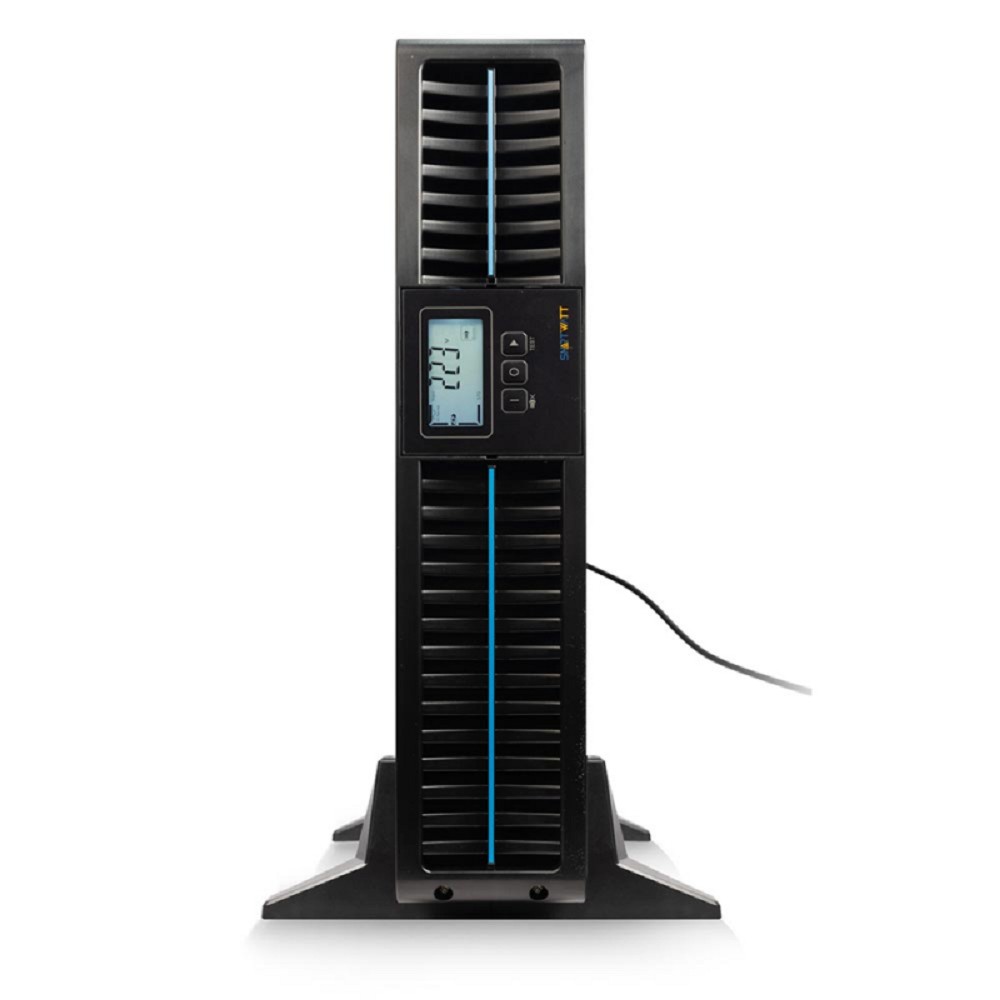 SMARTWATT Источник бесперебойного питания UPS DATA PRO IEC 2kVA Онлайн, мощность 2000 1800 ВА Вт, стоечный напольный, LCD дисплей, управляемые розетки, IEC13 - 8 шт.