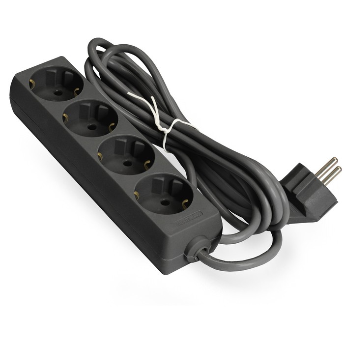 EXEGATE Сетевой фильтр EX285810RUS Удлинитель ECE-4-1.8B 4 евророзетки с заземлением, 1.8м, черный