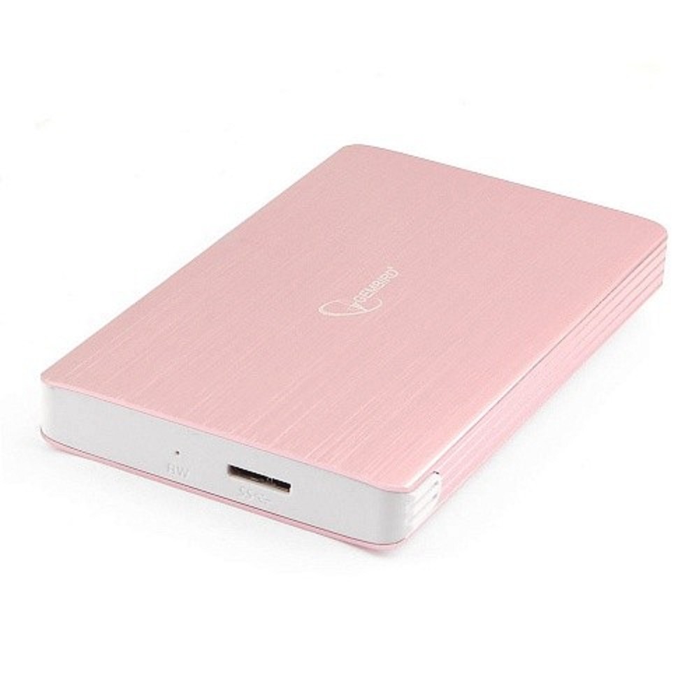 Gembird Контейнер для HDD EE2-U3S-65 Внешний корпус 2.5" розовое золото, USB 3.0, SATA, алюминий