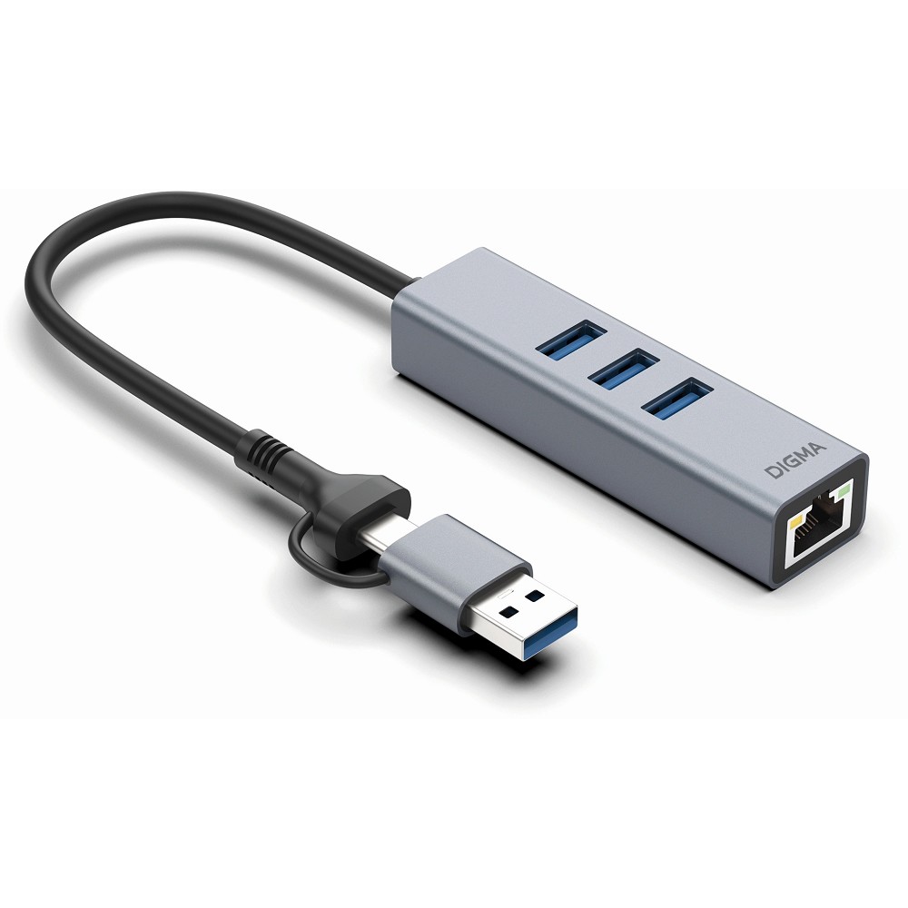Digma Сетевой адаптер Gigabit Ethernet DLA-GEUCH3 USB 3.0