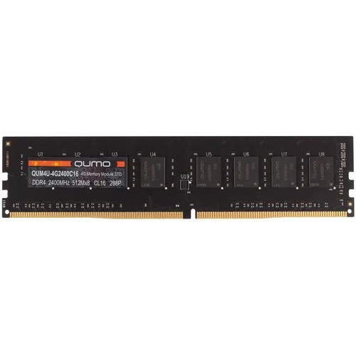 Qumo Модуль памяти DDR4 DIMM 4GB QUM4U-4G2400C16 PC4-19200, 2400MHz