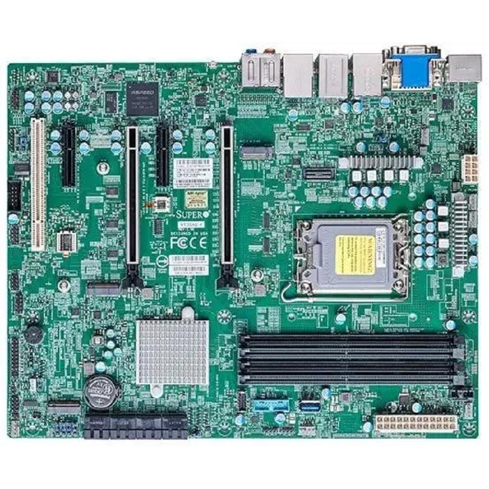 Supermicro Материнская плата MBD-X13SAE-F-B, 1xLGA1700,W680,4xDDR5 DIMM,2PCI-Ex16,3xM.2-PCI-E,8SATA3 RAID 0 1 5 10,7.1-ch,1x1000 Мбит с,1х2500 Мбит с,IPMI,4xUSB 2.0,VGA,DVI,HDMI,DisplayPort,ATX
