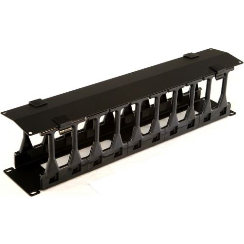 Hyperline Кабельный органайзер CMF-2U-FPL106-MCOV-RAL9005 пальцы 2U шир.:19" глуб.:106мм