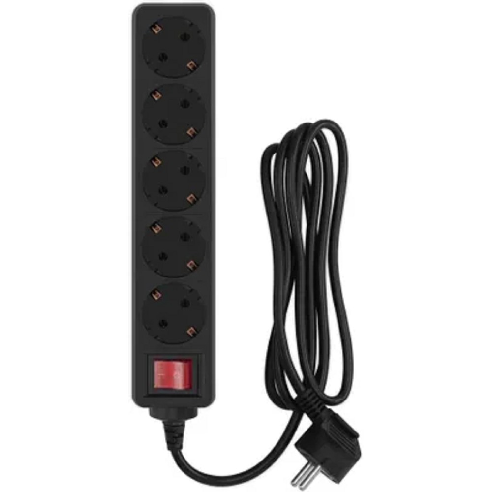 PC PET Сетевые фильтры Сетевой фильтр AP01006-1.8-BK 1.8м 5 розеток, EURO, EURO RUS , черный