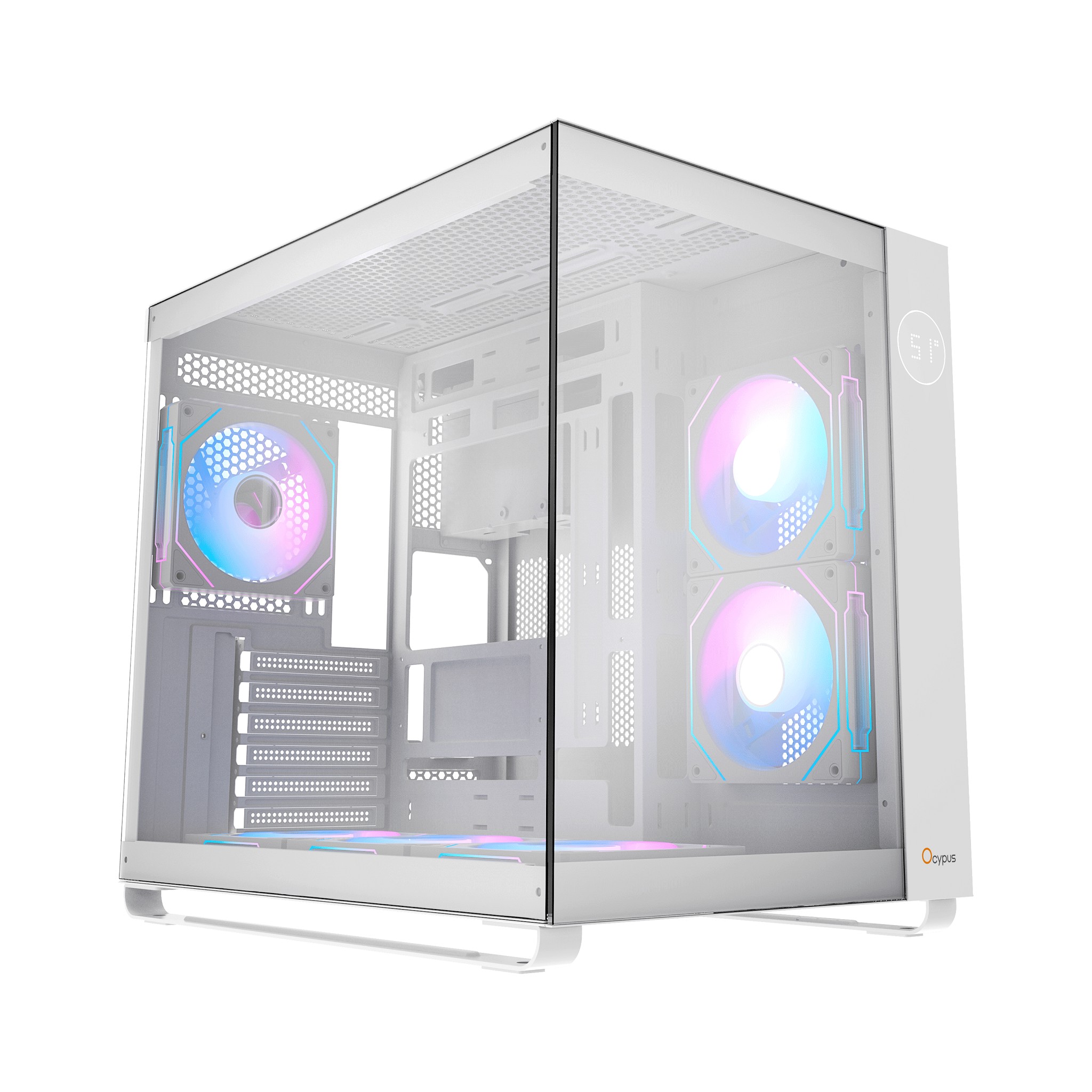 Ocypus Корпуса Case Iota C70 WH ARGB ATX win white 6 ARGB fans no PSU Tempered Glass