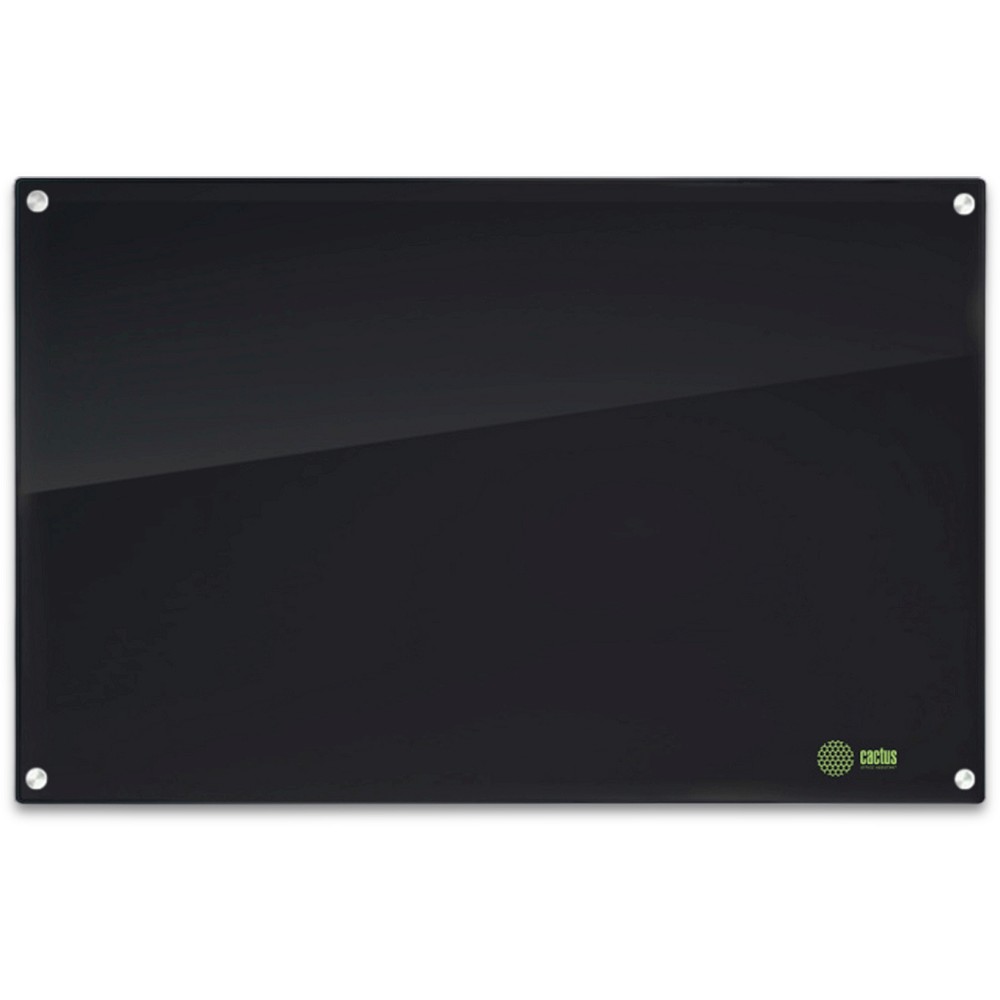 Cactus Демонстрационная доска доска стеклянная CS-GBD-65X100-BK-TM Сквозное крепление стеклянная черный 65x100 стекло крепления