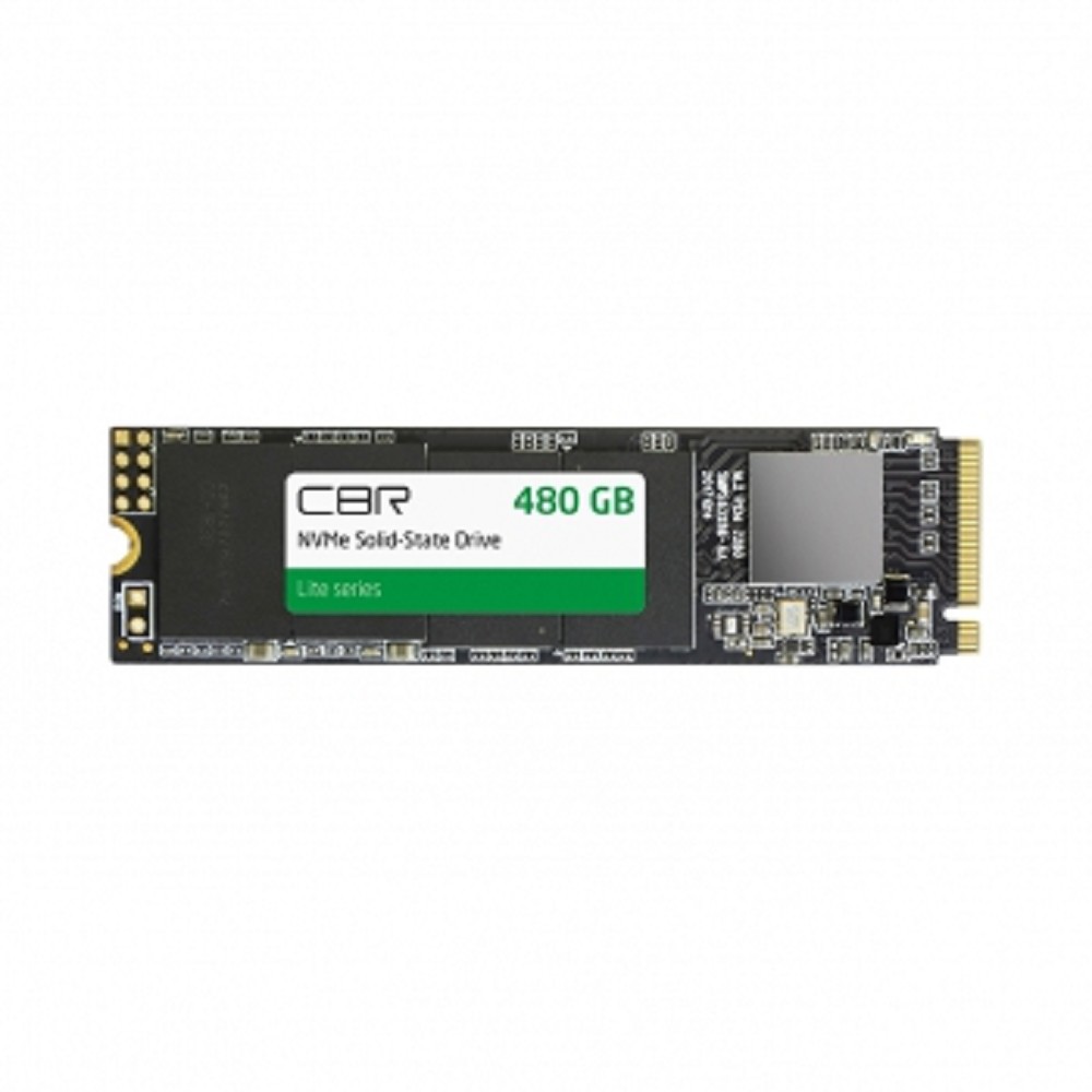 Cbr накопитель SSD-480GB-M.2-LT22, Внутренний SSD-накопитель, серия "Lite", 480 GB, M.2 2280, PCIe 3.0 x4, NVMe 1.3, SM2263XT, 3D TLC NAND, R W speed up to 2100 1600 MB s, TBW TB 240
