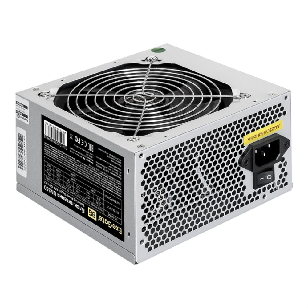 EXEGATE Блок питания EX244552RUS Блок питания 350W UN350, ATX, 12cm fan, 24+4pin, 4 SATA, 1 FDD, 1 IDE