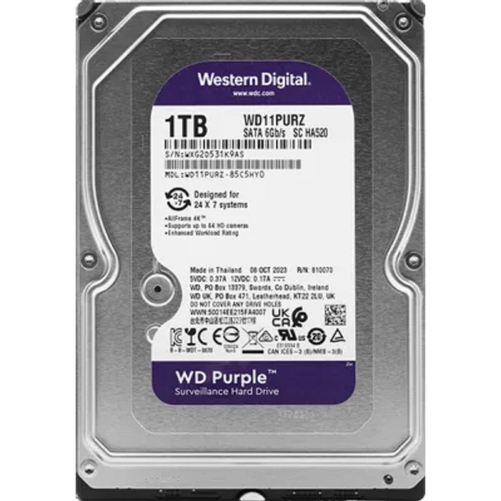 Western digital Жесткий диск 1TB WD Purple WD11PURZ