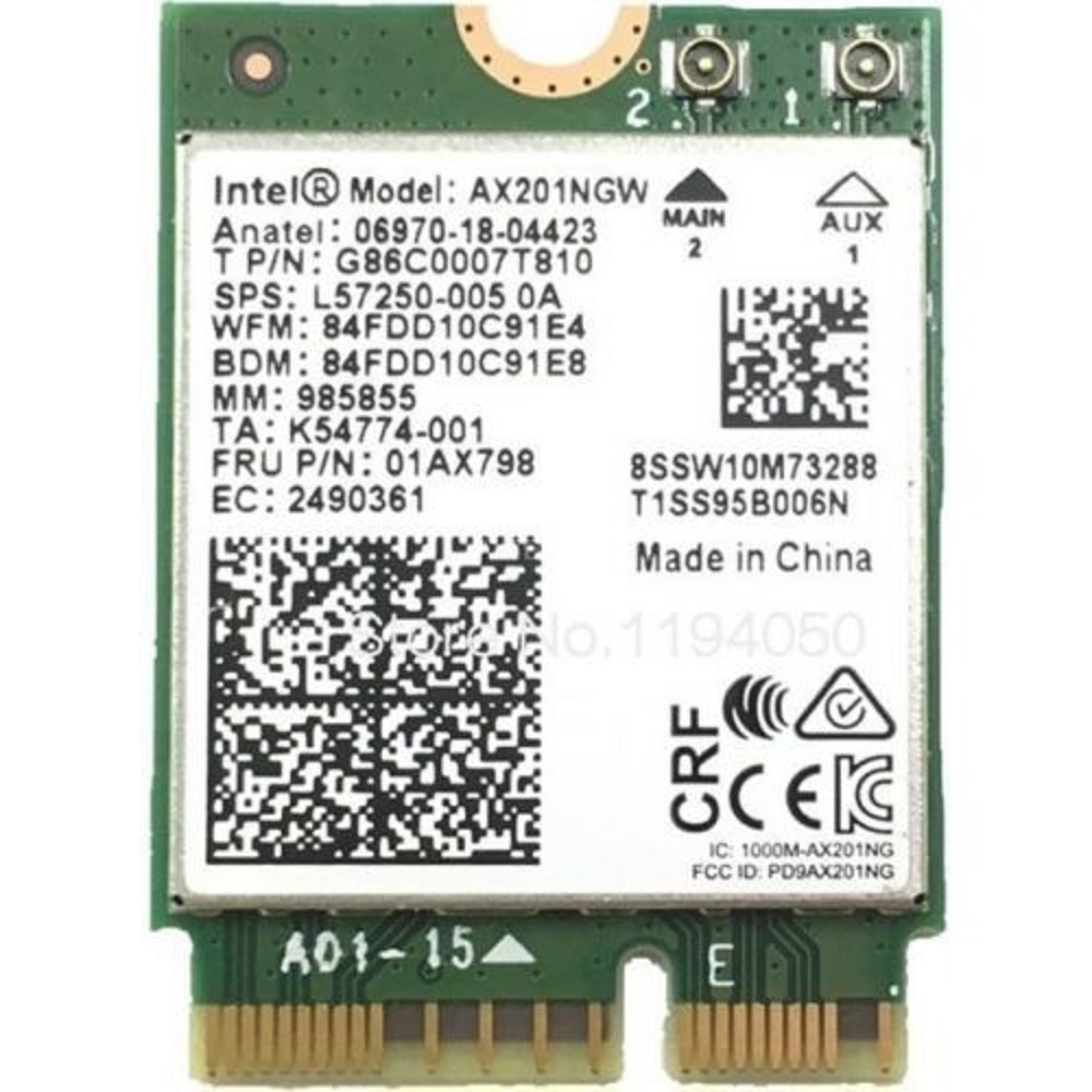 Intel Компьютер AX201.NGWG.NV Wi-Fi 6 AX201, 2230, 2x2 AX+BT, No vPro,