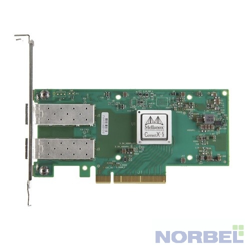 Mellanox Сетевое оборудование MCX512A-ACAT ConnectX -5 EN network interface card, 25GbE dual-port SFP28, PCIe3.0 x8, tall bracket, ROHS R6