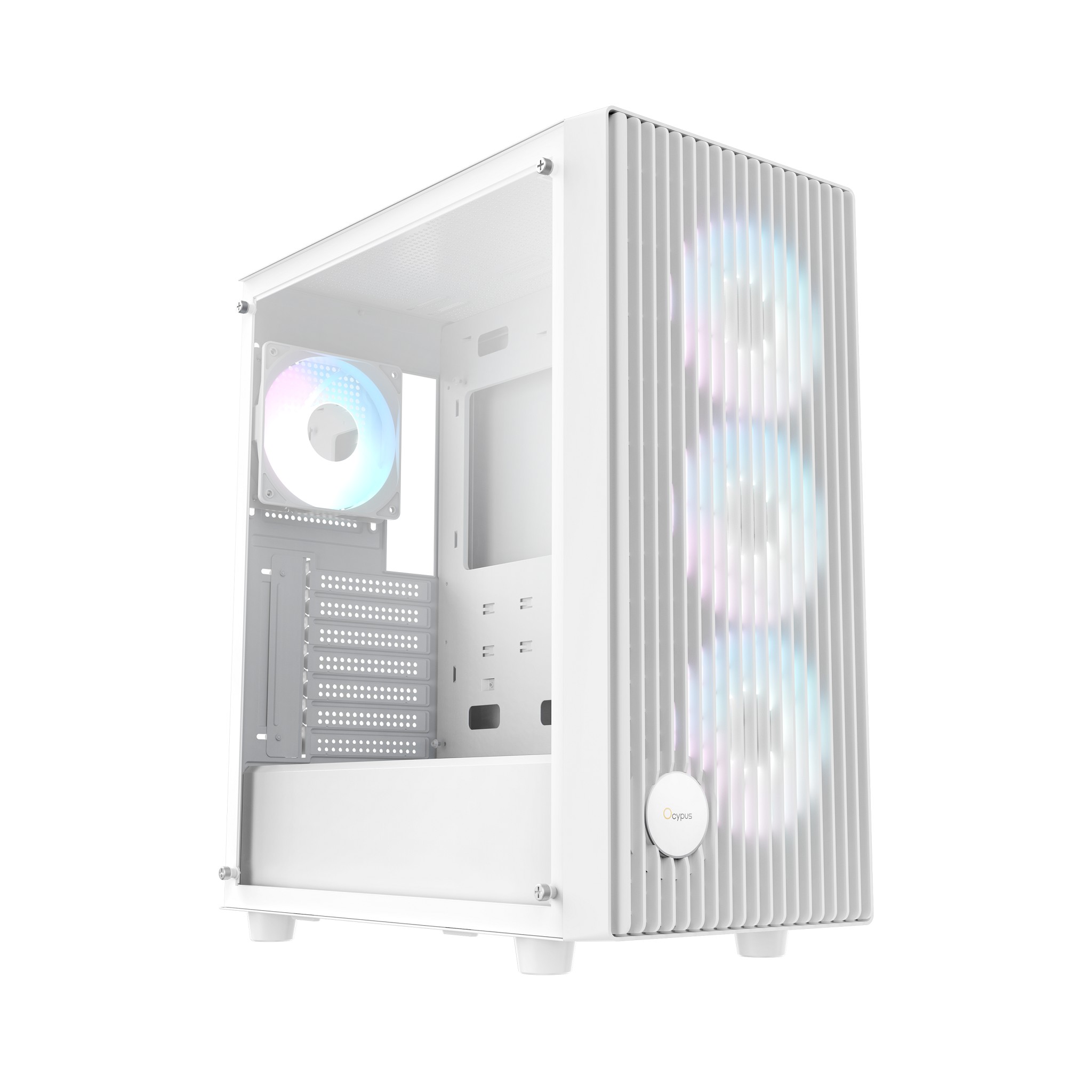 Ocypus Корпуса Case Gamma C70 WH ARGB ATX win white 4 ARGB fans no PSU Tempered Glass
